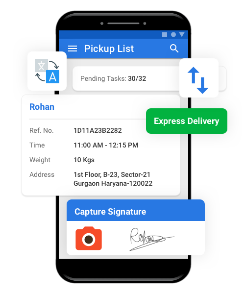Logistics driver app for delivery management