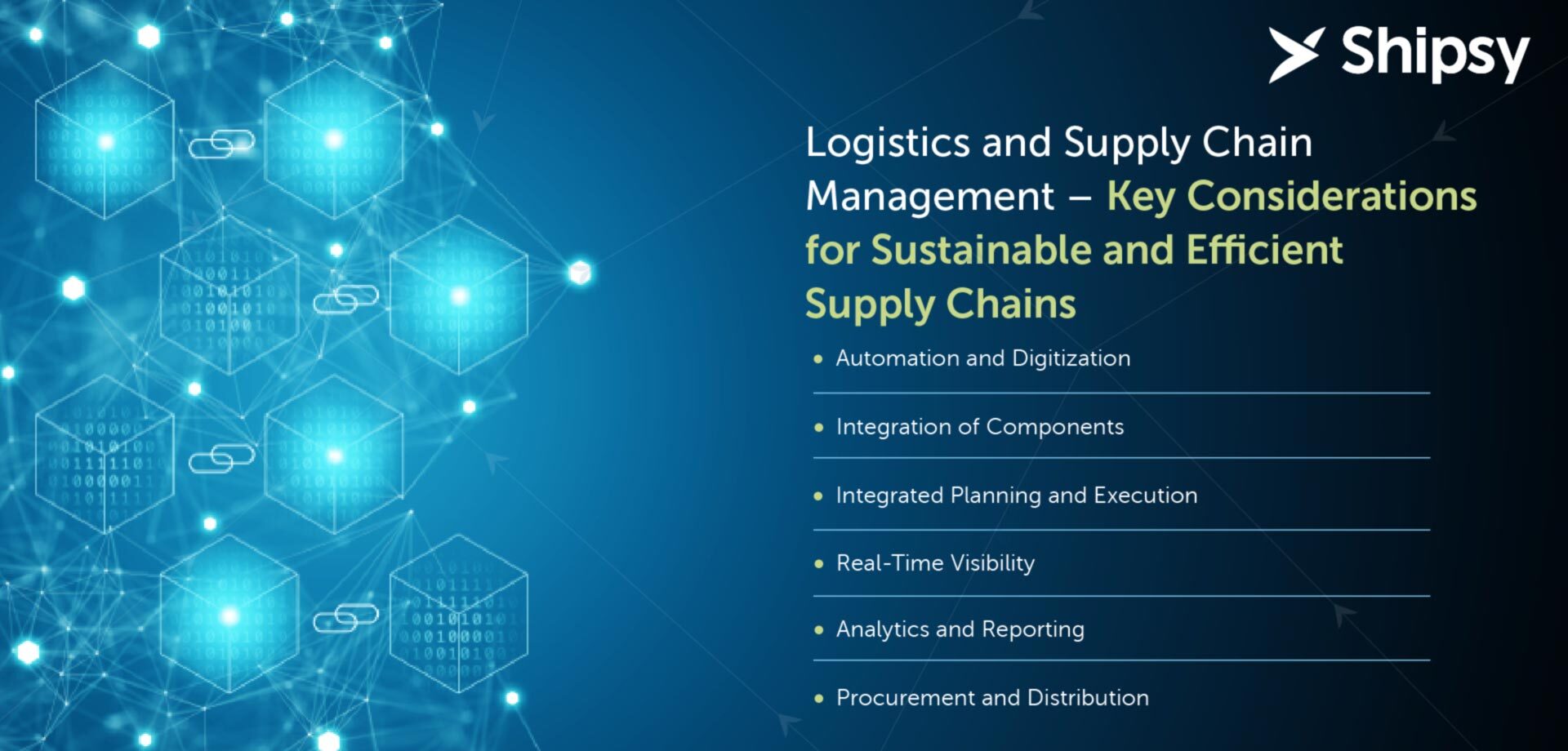Logistics and supply chain management software