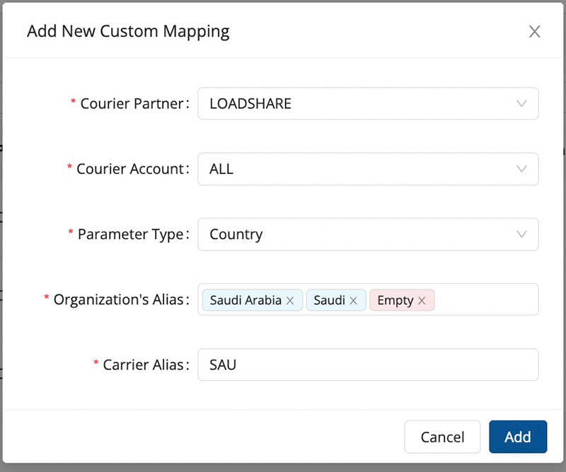 Map any courier partner to your dashboard shipsy