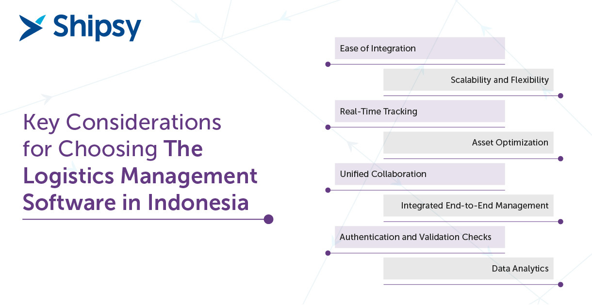 Key considerations for choosing the logistics management software in Indonesia