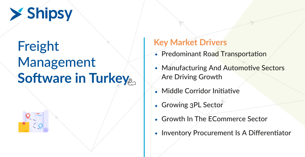 Key market drivers for freight management software in Turkey
