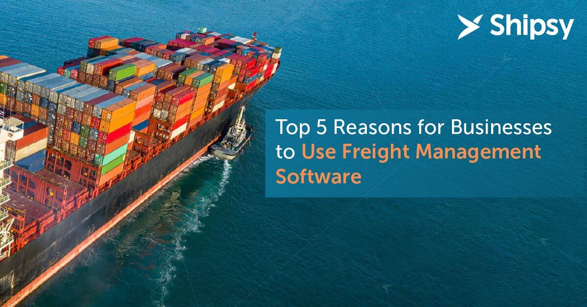 Top 5 Reasons for Businesses to Use Freight Management Software